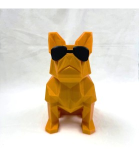 Figurine Opti'Dog | Bouledogue - Or/Noir – Impression 3D