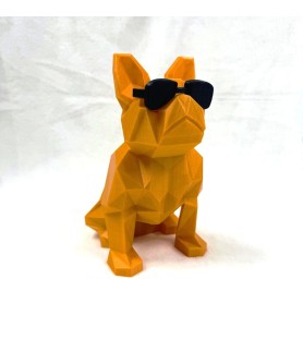 Figurine Opti'Dog | Bouledogue - Or/Noir – Impression 3D