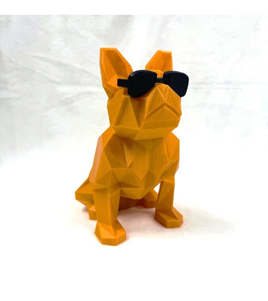 Figurine Opti'Dog | Bouledogue - Or/Noir – Impression 3D