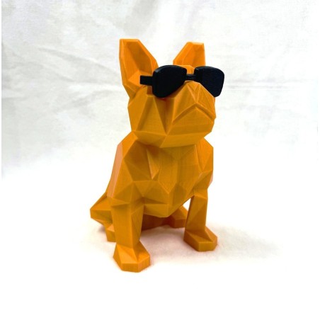 Figurine Opti'Dog | Bouledogue - Or/Noir – Impression 3D