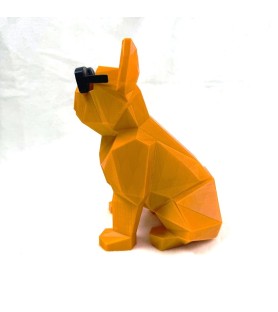 Figurine Opti'Dog | Bouledogue - Or/Noir – Impression 3D