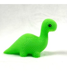 Figurine Brontino | Dinosaure brontosaure effet tricoté - Vert - Impression 3D