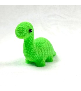 Figurine Brontino | Dinosaure brontosaure effet tricoté - Vert - Impression 3D