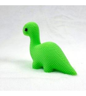 Figurine Brontino | Dinosaure brontosaure effet tricoté - Vert - Impression 3D