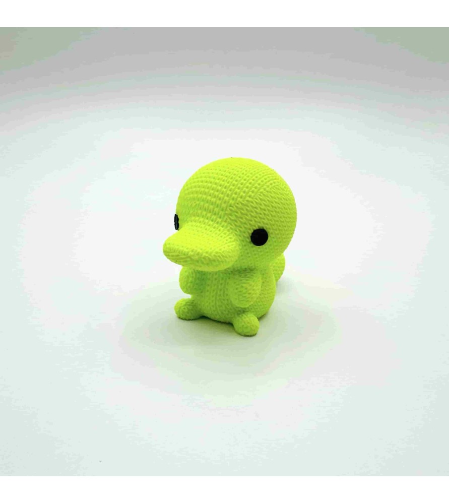 Figurine Ornipop | Ornithorynque effet tricoté - Lime - Impression 3D