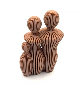 Statuette Famille (Couple & 1 Enfant) - Impression 3D