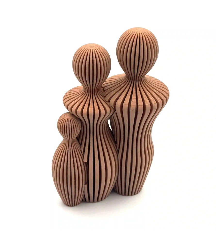 Statuette Famille (Couple & 1 Enfant) - Impression 3D