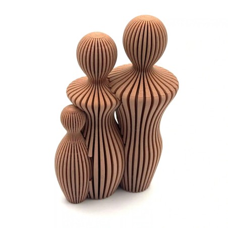Statuette Famille (Couple & 1 Enfant) - Impression 3D