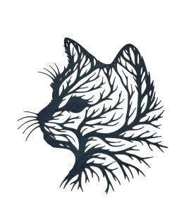 Art Mural - Chat Arbre de Vie