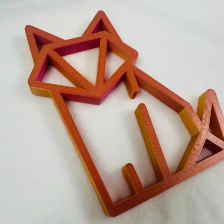 Art Mural - Renard origami - Oange