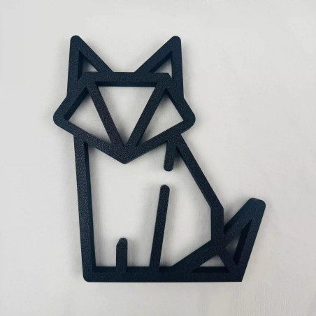 Art Mural - Renard origami - Noir