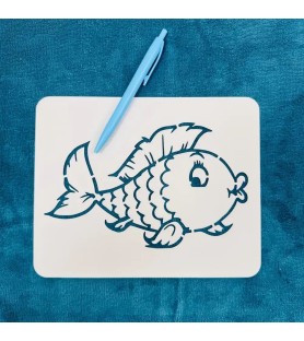 Pochoir animal poisson réutilisable