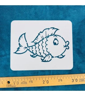 Pochoir animal poisson réutilisable