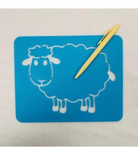 Pochoir animal mouton réutilisable