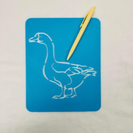 Pochoir animal oie réutilisable