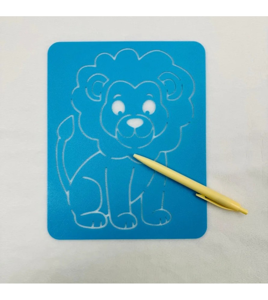 Pochoir animal lion réutilisable Pochoir animal lion réutilisable
