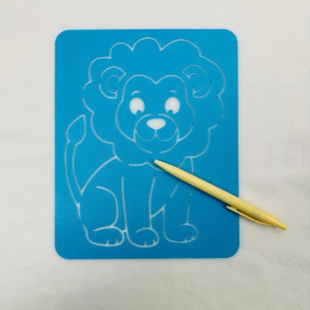 Pochoir animal lion réutilisable