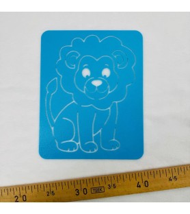 Pochoir animal lion réutilisable