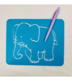 Pochoir animal éléphant réutilisable