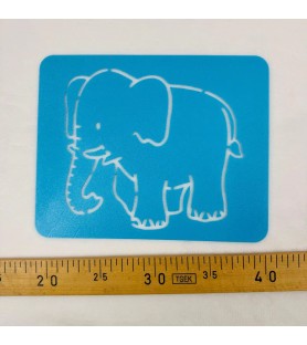 Pochoir animal éléphant réutilisable