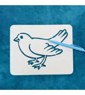 Pochoir animal canari réutilisable