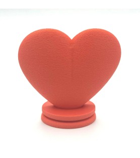 Une rose dans un coeur - Corail