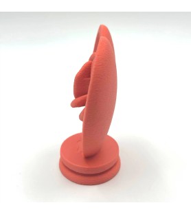 Une rose dans un coeur - Corail