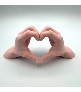 Les mains en cœur - Rose