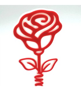 Maman sur une rose - Rouge