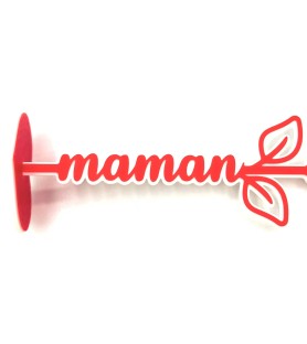 Maman sur une rose - Rouge