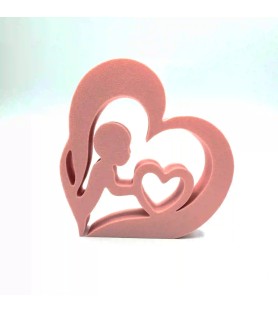 Bébé en coeur - Rose