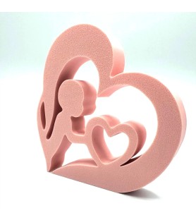 Bébé en coeur - Rose
