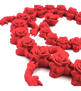 Dragon aux roses - Rouge