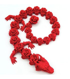 Dragon aux roses - Rouge