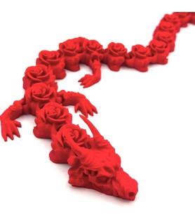 Dragon aux roses - Rouge