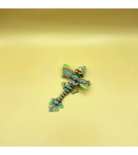 Cinder Peacock Dragon Rainbow Pop – Figurine 3D colorée | POMM créations