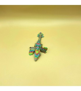 Cinder Peacock Dragon Rainbow Pop – Figurine 3D colorée | POMM créations