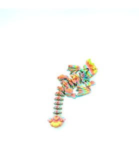 Cinder Chat Dragon Multicolore | Figurine 3D déco féline et fantastique - POMM créations