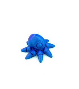 Cinder Octopus Bleu irisé | Figurine 3D aux reflets violets - POMM créations
