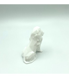 Lion Origami S blanc