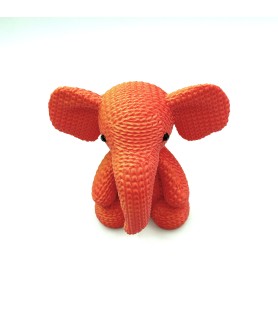 Tête Élément Trompe Tricot orange | Figurine déco 3D – POMM créations