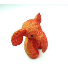 Tête Élément Trompe Tricot orange | Figurine déco 3D – POMM créations