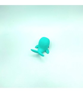 Whaloo la Baleine bleue | Figurine déco 3D effet tricot – POMM créations