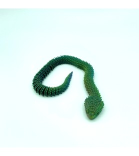 Aspidion serpent vert | Taille S – Figurine déco 3D – POMM créations