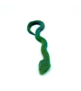 Aspidion serpent vert | Taille S – Figurine déco 3D – POMM créations