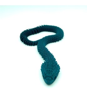 Aspidion serpent bleu | Taille M – Figurine déco 3D – POMM créations