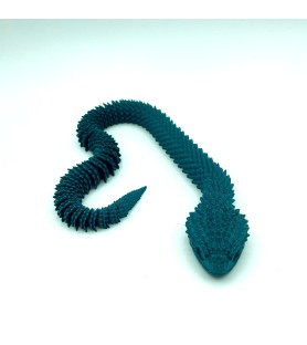 Aspidion serpent bleu | Taille M – Figurine déco 3D – POMM créations
