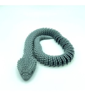 Aspidion serpent gris | Taille M – Figurine déco 3D – POMM créations