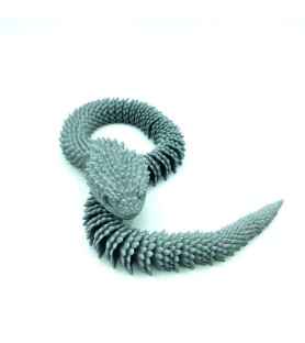 Aspidion serpent gris | Taille M – Figurine déco 3D – POMM créations