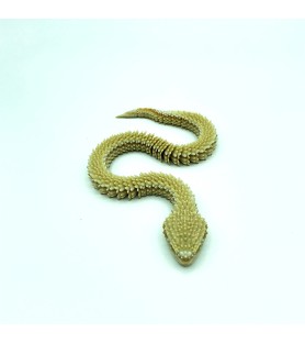 Aspidion serpent jaune | Taille M – Figurine déco 3D – POMM créations